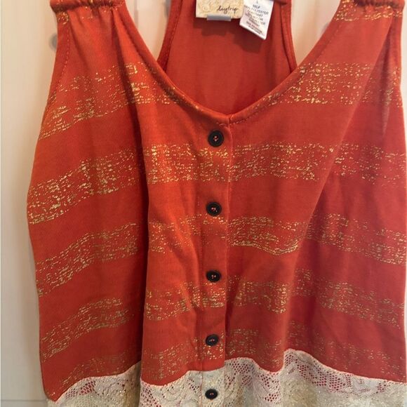 Anthropologie Daytrip Orange and Cream Camisole Top - Picture 5 of 6
